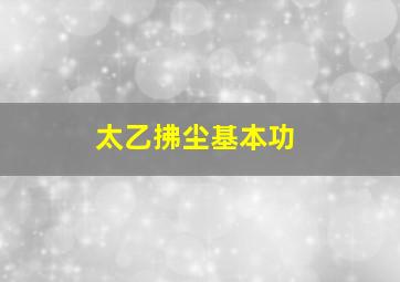 太乙拂尘基本功