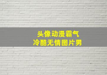 头像动漫霸气冷酷无情图片男