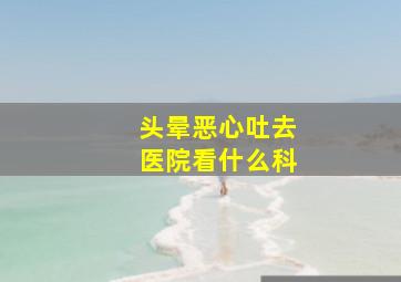 头晕恶心吐去医院看什么科