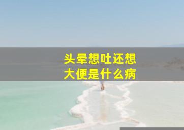 头晕想吐还想大便是什么病