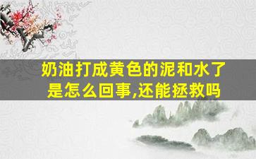 奶油打成黄色的泥和水了是怎么回事,还能拯救吗