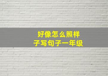 好像怎么照样子写句子一年级