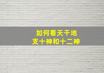 如何看天干地支十神和十二神