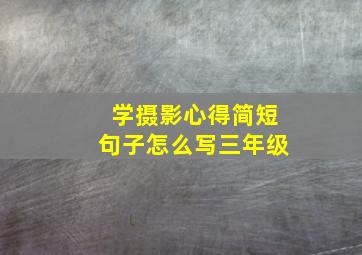 学摄影心得简短句子怎么写三年级