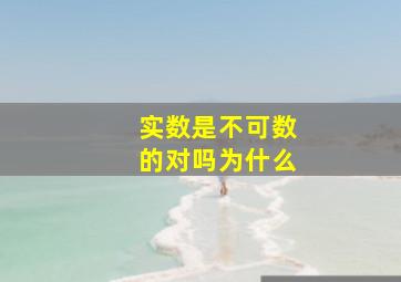 实数是不可数的对吗为什么