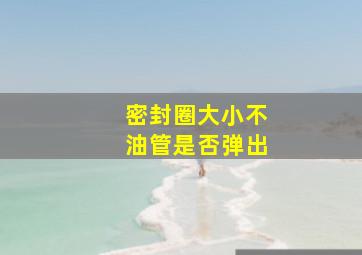 密封圈大小不油管是否弹出