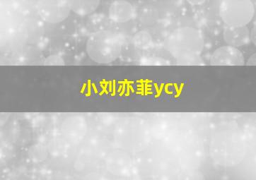 小刘亦菲ycy