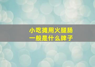 小吃摊用火腿肠一般是什么牌子