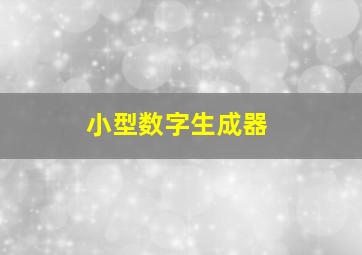 小型数字生成器