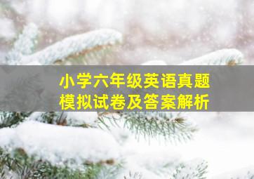 小学六年级英语真题模拟试卷及答案解析