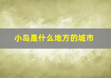 小岛是什么地方的城市