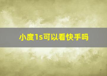 小度1s可以看快手吗