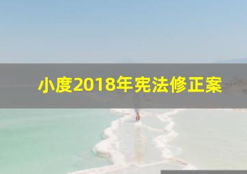 小度2018年宪法修正案