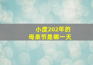 小度202年的母亲节是哪一天