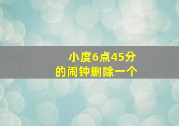 小度6点45分的闹钟删除一个