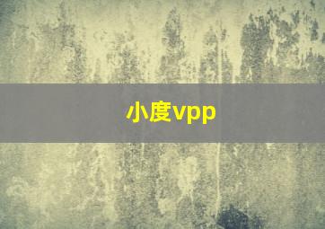 小度vpp