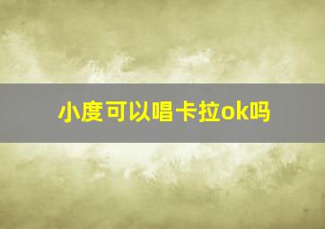 小度可以唱卡拉ok吗