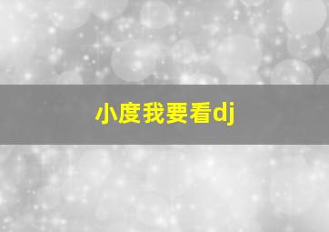 小度我要看dj