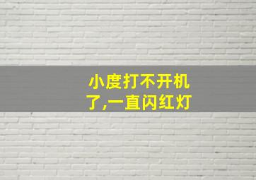 小度打不开机了,一直闪红灯