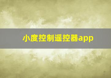 小度控制遥控器app