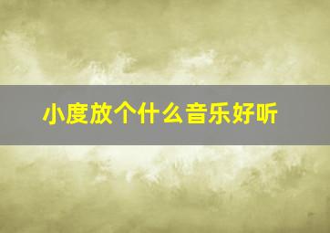 小度放个什么音乐好听