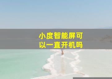 小度智能屏可以一直开机吗