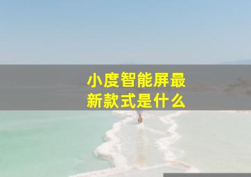 小度智能屏最新款式是什么