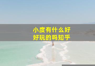 小度有什么好好玩的吗知乎