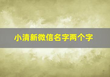 小清新微信名字两个字