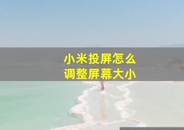 小米投屏怎么调整屏幕大小