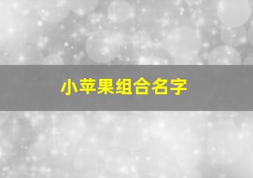 小苹果组合名字