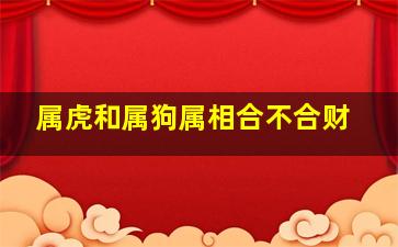 属虎和属狗属相合不合财