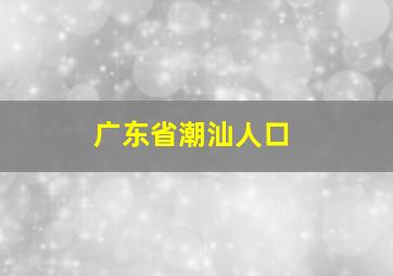 广东省潮汕人口