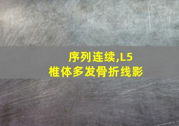 序列连续,L5椎体多发骨折线影