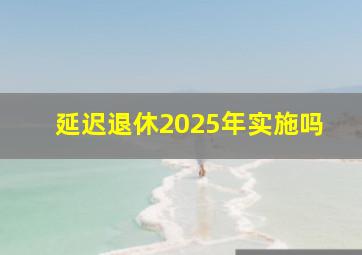 延迟退休2025年实施吗