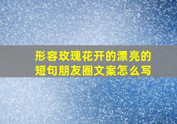 形容玫瑰花开的漂亮的短句朋友圈文案怎么写