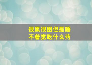 很累很困但是睡不着觉吃什么药