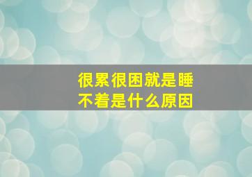 很累很困就是睡不着是什么原因