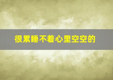 很累睡不着心里空空的