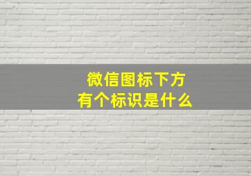 微信图标下方有个标识是什么