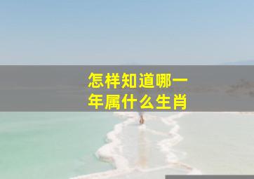 怎样知道哪一年属什么生肖