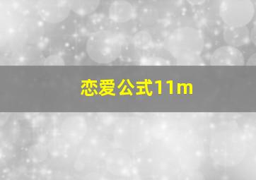 恋爱公式11m