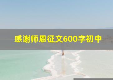 感谢师恩征文600字初中