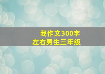 我作文300字左右男生三年级