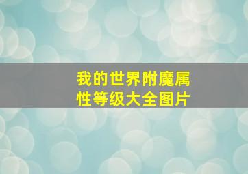 我的世界附魔属性等级大全图片