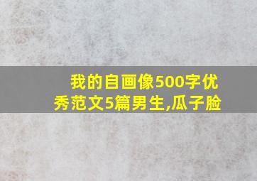 我的自画像500字优秀范文5篇男生,瓜子脸