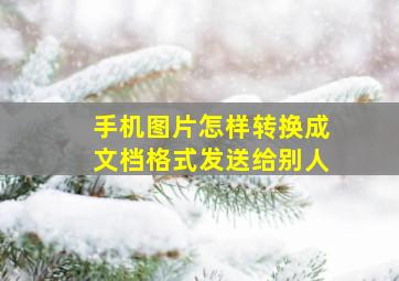 手机图片怎样转换成文档格式发送给别人