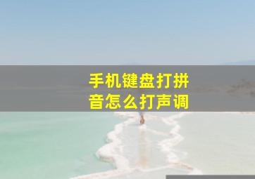 手机键盘打拼音怎么打声调