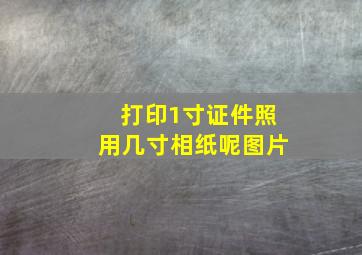 打印1寸证件照用几寸相纸呢图片