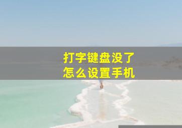 打字键盘没了怎么设置手机